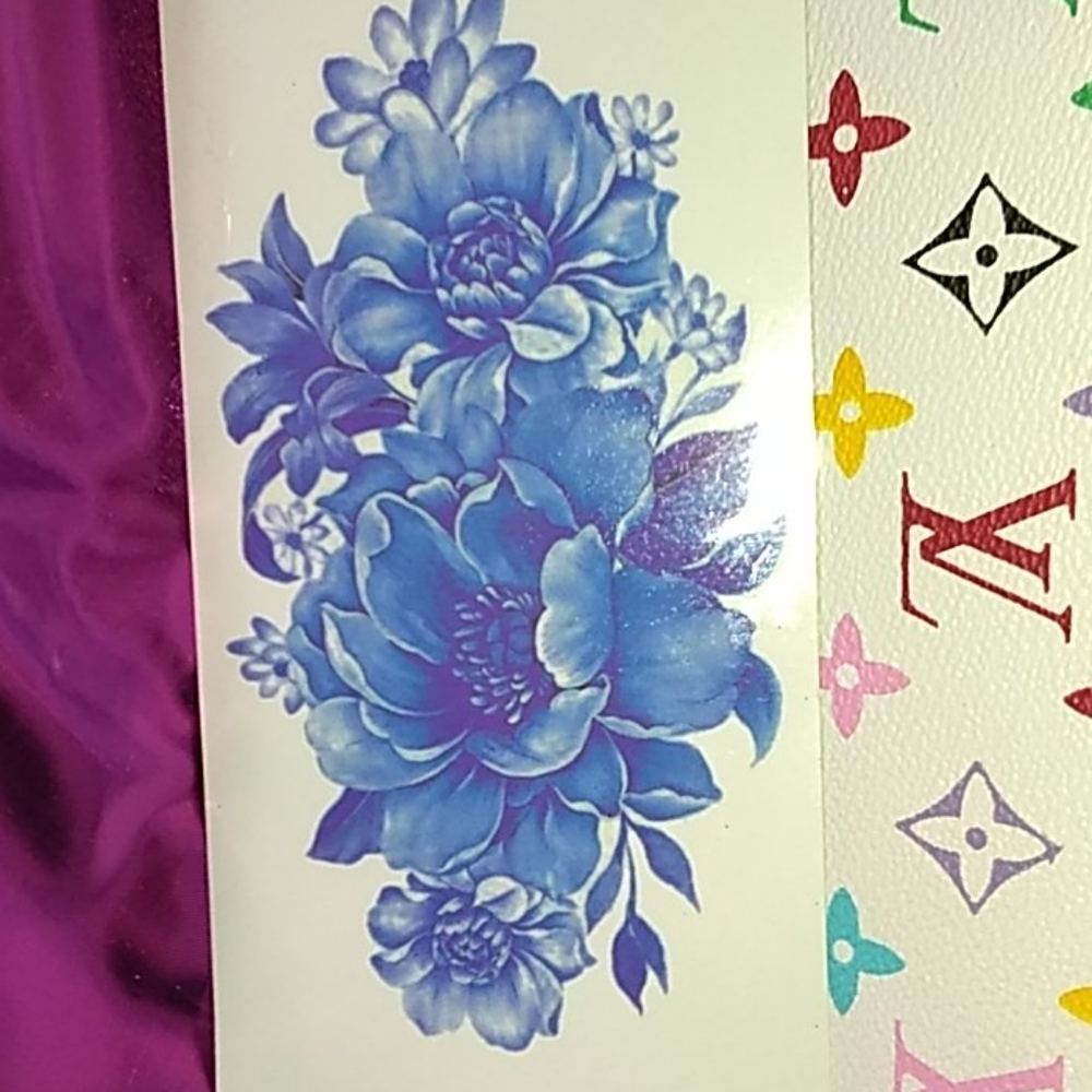 FASHION TEMPORARY FLORAL TATTOO - Picture 1 of 8